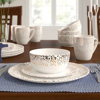 Alora Glam 16 Piece Porcelain Dinnerware Set