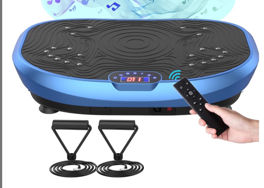 Serenelife  Standing Vibration Fitness Machine Vibration Platform Exercise and Workout Trainer With Adjustable Sleep 