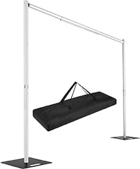 Hecis Pipe and Drape Backdrop Stand Kit 8ft x 10ft, Backdrop Stand Heavy Duty Wedding Backdrop for Events Wedding Decoration Backdrop Frame