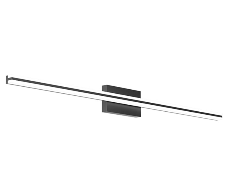 SOLFART Dimmable Led 48 Inch Black Bathroom Vanity Light Fixtures Over Mirror for Bath Modern Adjustable Black Vanity Light Bar