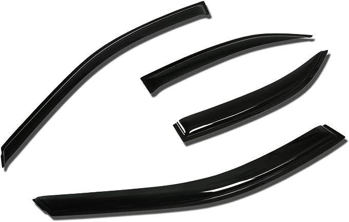 4pcs Tape-On Window Visor Deflector Rain Guard 