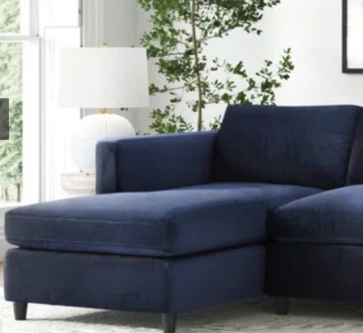 Wayfarer Seconal couch, end lounge section ONLY, blue color