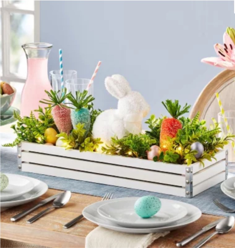 makers mark tabletop centerpiece for Easter 