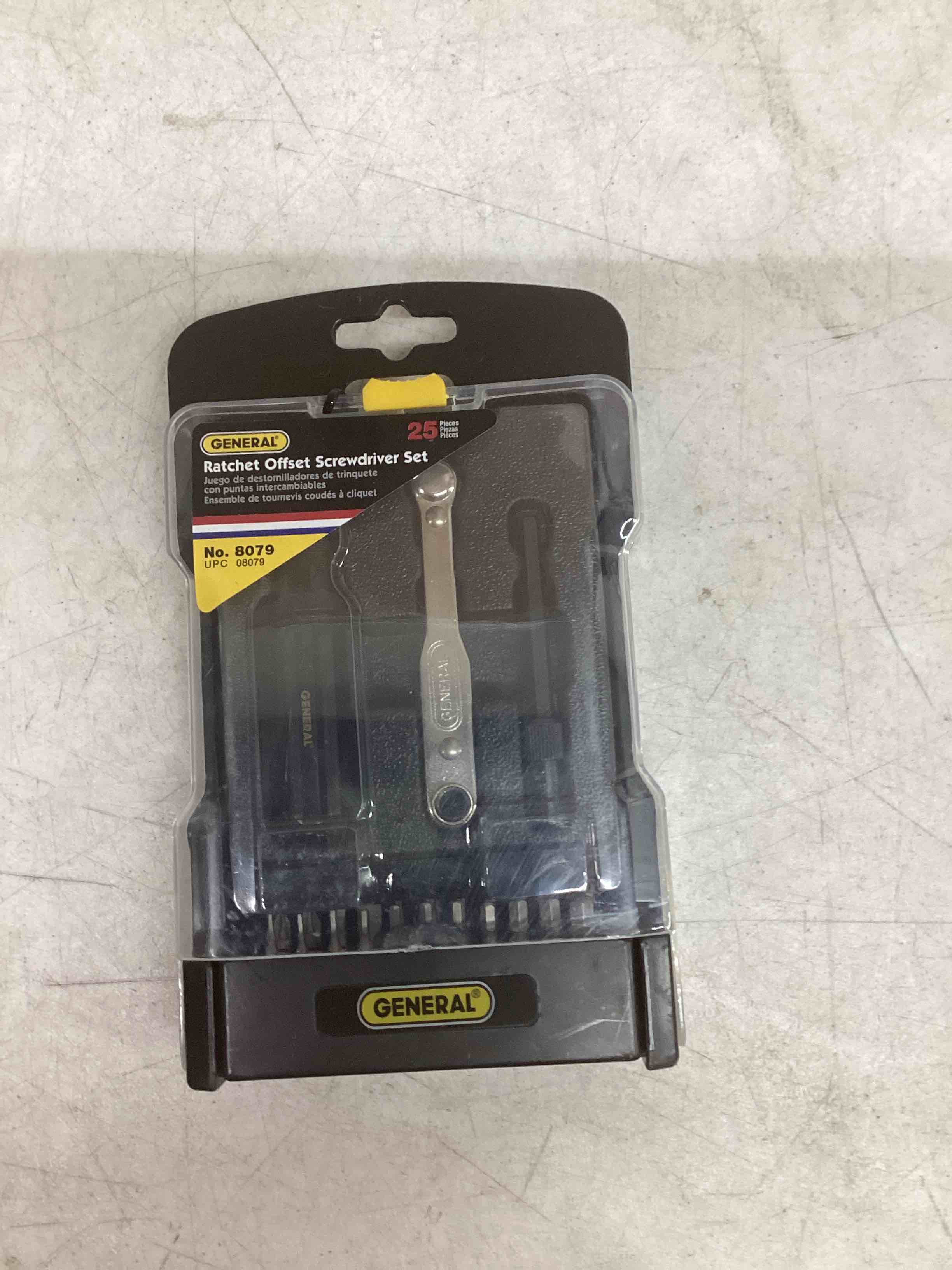 General Ratcheting Offset Screwdriver Set - 25 Pc Set Hex, Torx & More