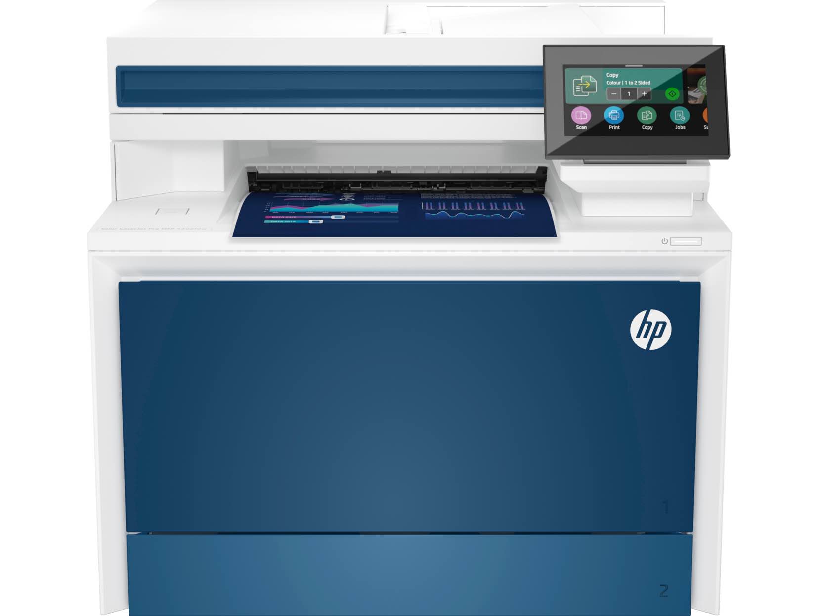 HP Color LaserJet Pro MFP 4301fdn Printer, Print, Scan, Copy, Fax, Fast, Easy setup, Mobile printing, Advanced security, Best-for-small teams. Ethernet & USB only. Not Wireless. 16.6 x 17.1 x 15.1 in. Visit the HP Store