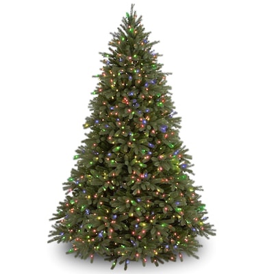 National Tree Company 7.5-ft Fraser Fir Pre-lit Artificial Christmas Tree with Multicolor 