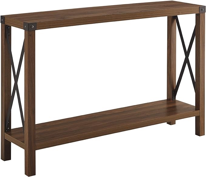 Walker Edison Sedalia Modern Farmhouse Metal X Entry Table, 46 Inch ...