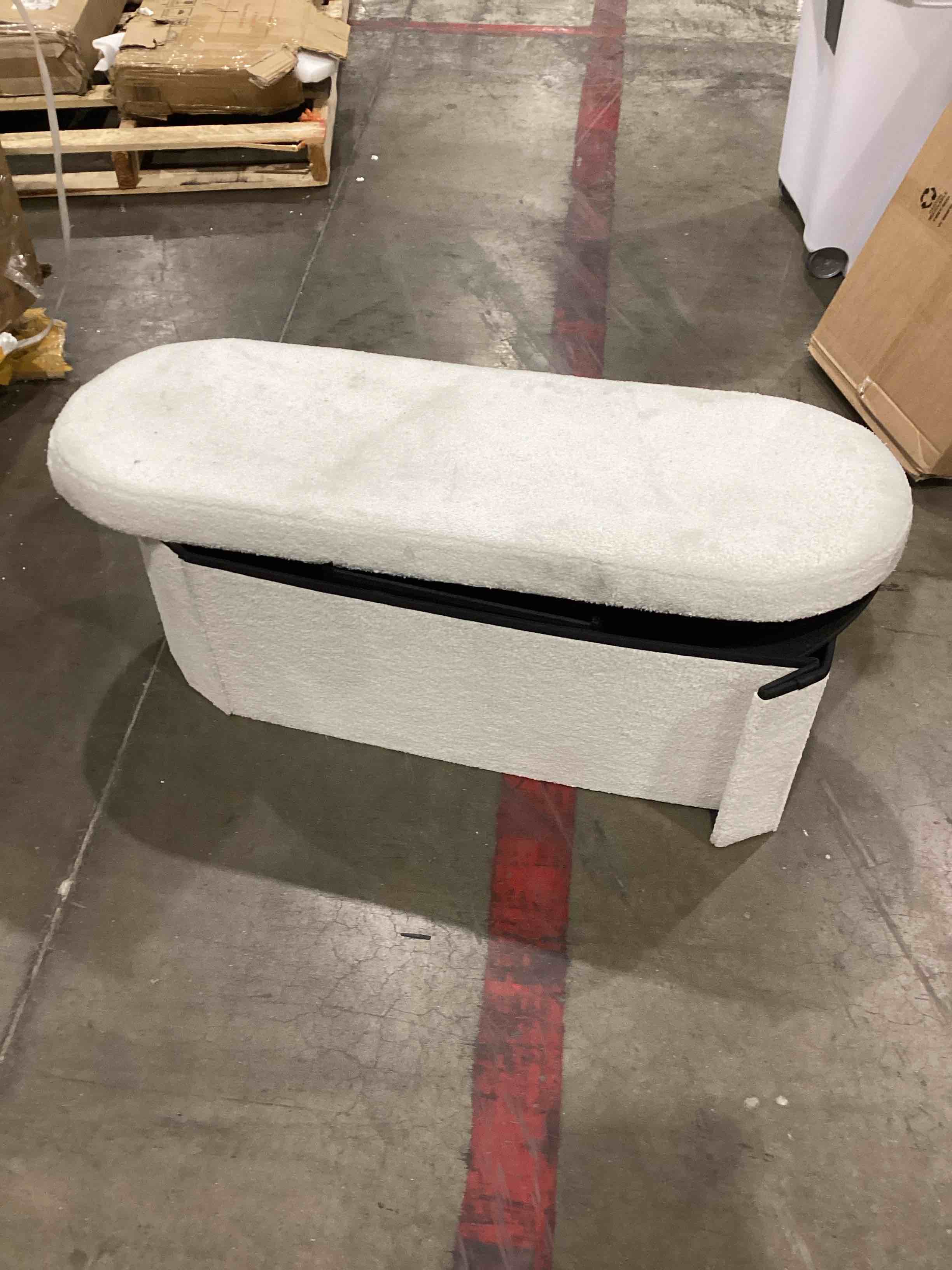 white storage bench