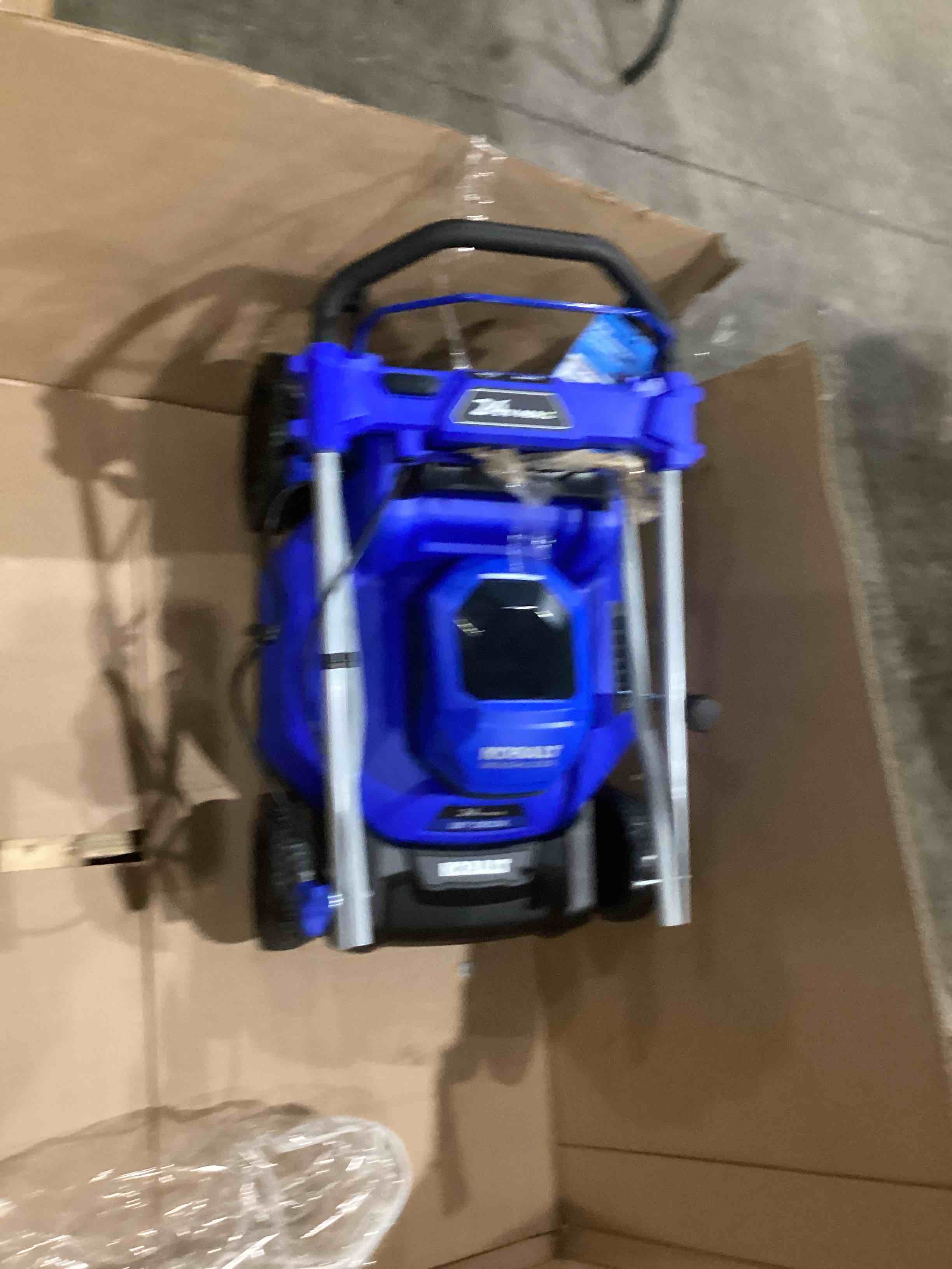 Lawn Mower 40V Brushless 18' Cordless, 5 Cutting Height Adjustments Electric Lawn Mower, Quickly Folding Within 5s, 4.0AH Battery and Super Charger Included.