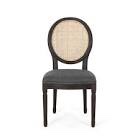 Laney French Style Oval Cane Back Dining Chairs (Set of 2)