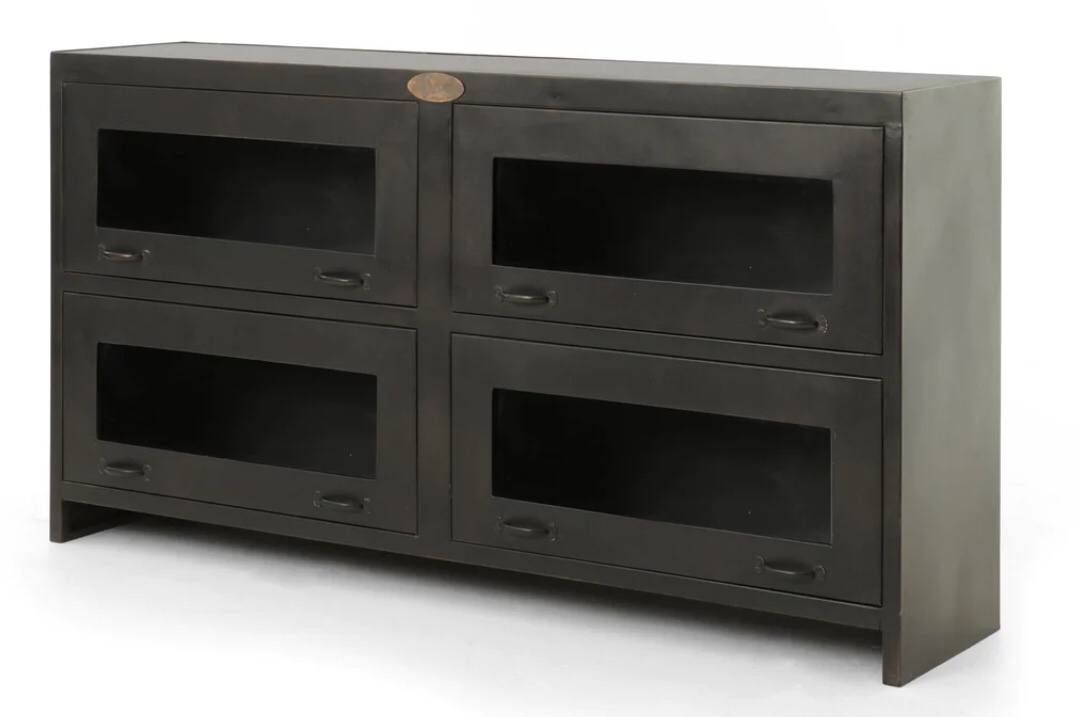 Rockwell Media Cabinet in Antique Iron