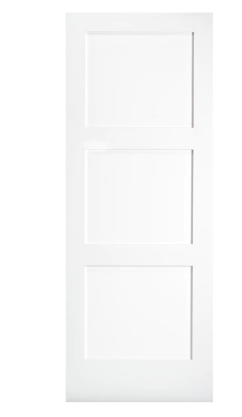 3 Panel Square Shaker Style Interior Door 18” x 80”