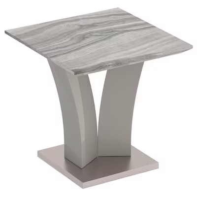 Worldwide Homefurnishings Grey Composite Modern End Table (incomplete, box 1 only)