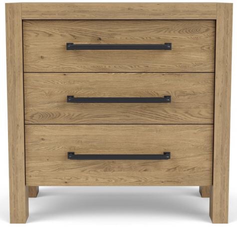 Riverside Furniture Davie 3 Drawer Nightstand in Brown 91069