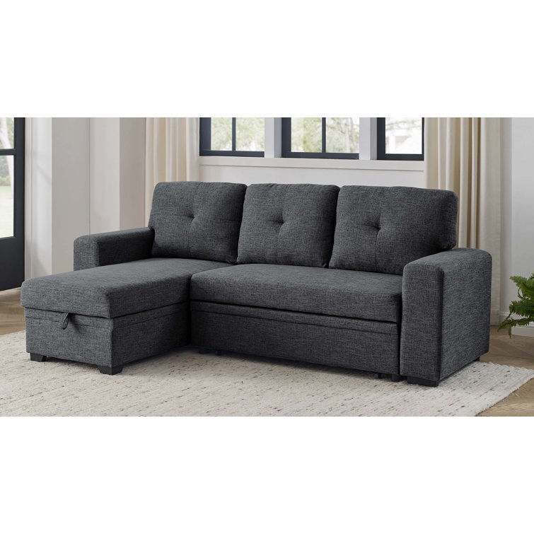 Freetown 88.5" Wide Reversible Sleeper Sofa & Chaise grey (arms only, incomplete, color differs from stock image)