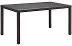 Black Outdoor patio dining table