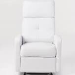 Home Samedi PU Recliner, White 26.25D x 37.25W x 40H in