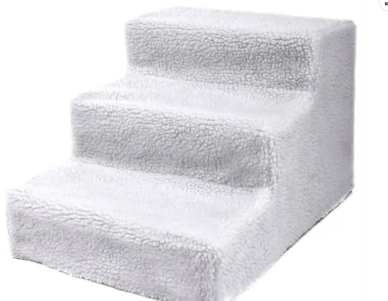 Coziwow 3-Step Dog Stairs|Non-Slip Pet Steps, White cover Only