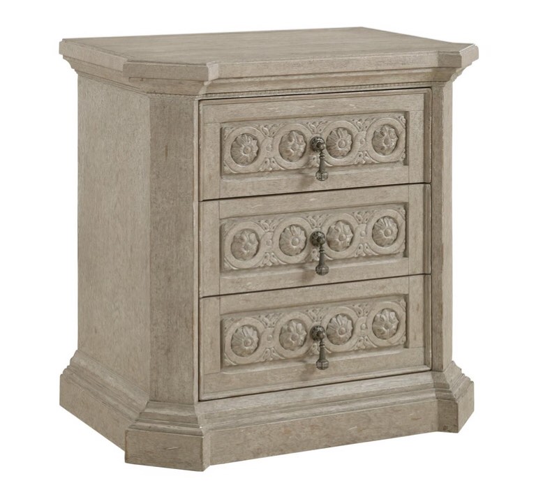 Arch Nightstand Washed light oak 