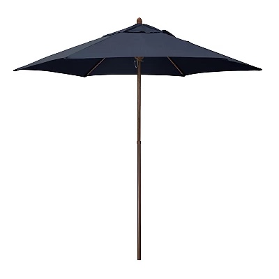 Astella 9-ft. Wood-Grained Market Push Lift Patio Umbrella