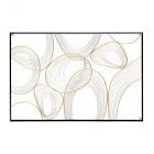 Gold and Black Abstract Metal Rectangular Metal Work Wall Decor