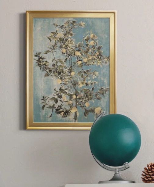 lovely lemon tree premium framed canvas 