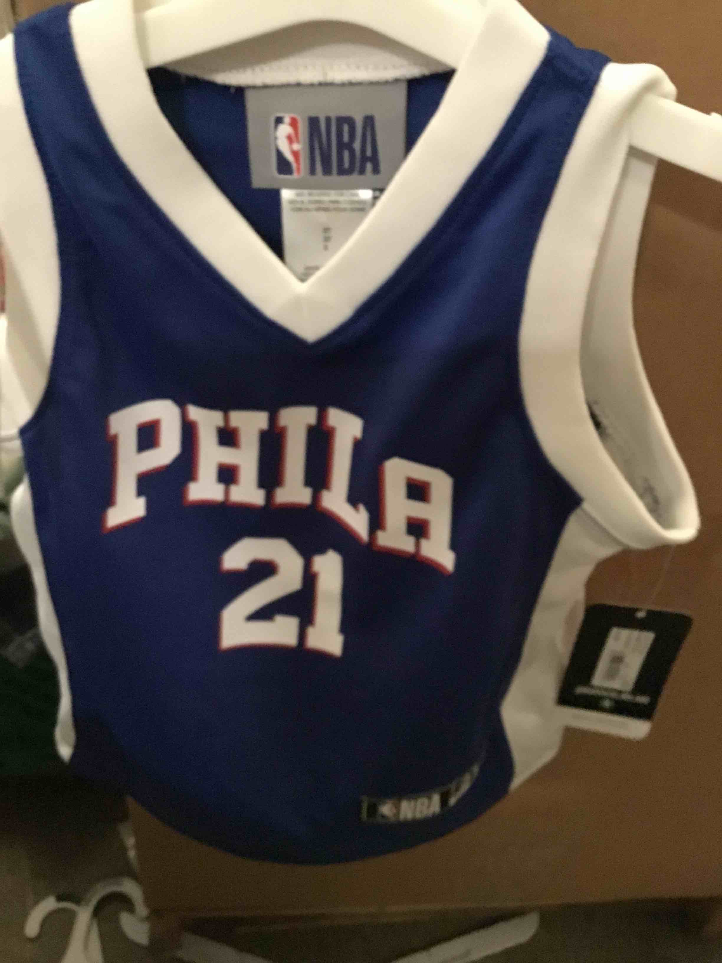 Philadelphia 76ers Joel Embiid Toddler Road Blue Basketball Jersey