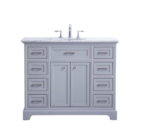 Americana Light Gray 42-Inch Vanity Sink Set