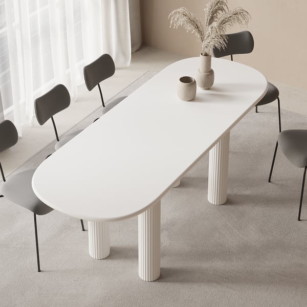 70.5”x 35.25” Oval Dining Table White(TOP ONLY)