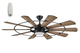 Harbor breeze Henderson indoor ceiling fan matte black finish with white glass shade and rustic finish blades 60 inch 2599787