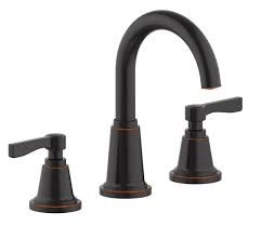 Allen and Roth Townley Widespread bath faucet oil rubbed bronze finish drip free ceramic disc cartridge with durable valve includes push pop up drain compatible with overflow bathroom vanities 2517123