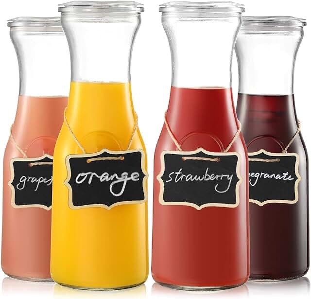 Glass Carafe With Lids