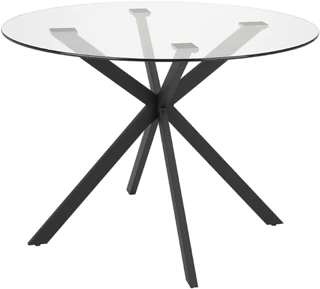 Modern Round Kite Table with Glass Top