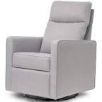 DavinciGabby Pillowback Swivel Glider Misty Grey