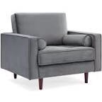 Aeon Bloomfield Velvet Accent Chair - Platinum AETH61-Platinum