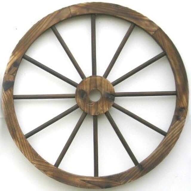 Wooden Wagon Wheel Decor