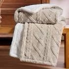 Bedsure Sherpa Throw Blanket for Couch - Fuzzy Soft Cozy Blanket for Bed, Fleece Thick Warm Blanket for Winter, Mint Green, 50x60 Inches