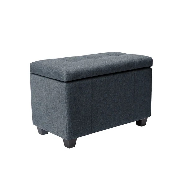 Porthos Home Vivi Fabric Flip Top Storage Bench - Dark Grey