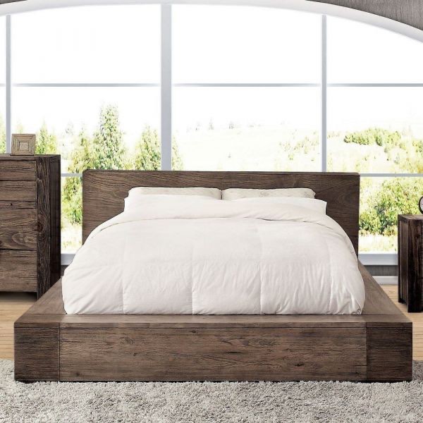 **INCOMPLETE**Janeiro Collection CM7628CK-BED California King Size Bed with Low Profile  Modern Low Headboard Design  Slat Kit Included and Wood Veneers(2 BOXES HEADBOARD AND FOOTBOARD ONLY )