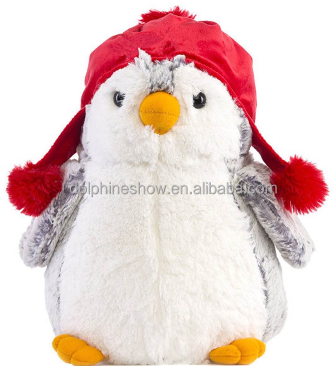 Bush and Gardens, Baby Penguin Plush Soft Toy with Red Hat