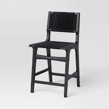 Ceylon woven counter height barstool black threshold