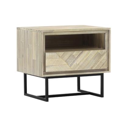 Armen Living LCPELANAT 1 Drawer Nightstand