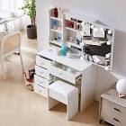 Lucaseone Vanity Desk with Lights, Makeup Vanity with Drawers, Vanity Set 3 Lighting Modes Brightness Adjustable, Dressing Table with Cushioned Stool for Bedroom (Modern LU3056)