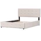 PHO_0X4TM1Z5 Platform Bed Beige