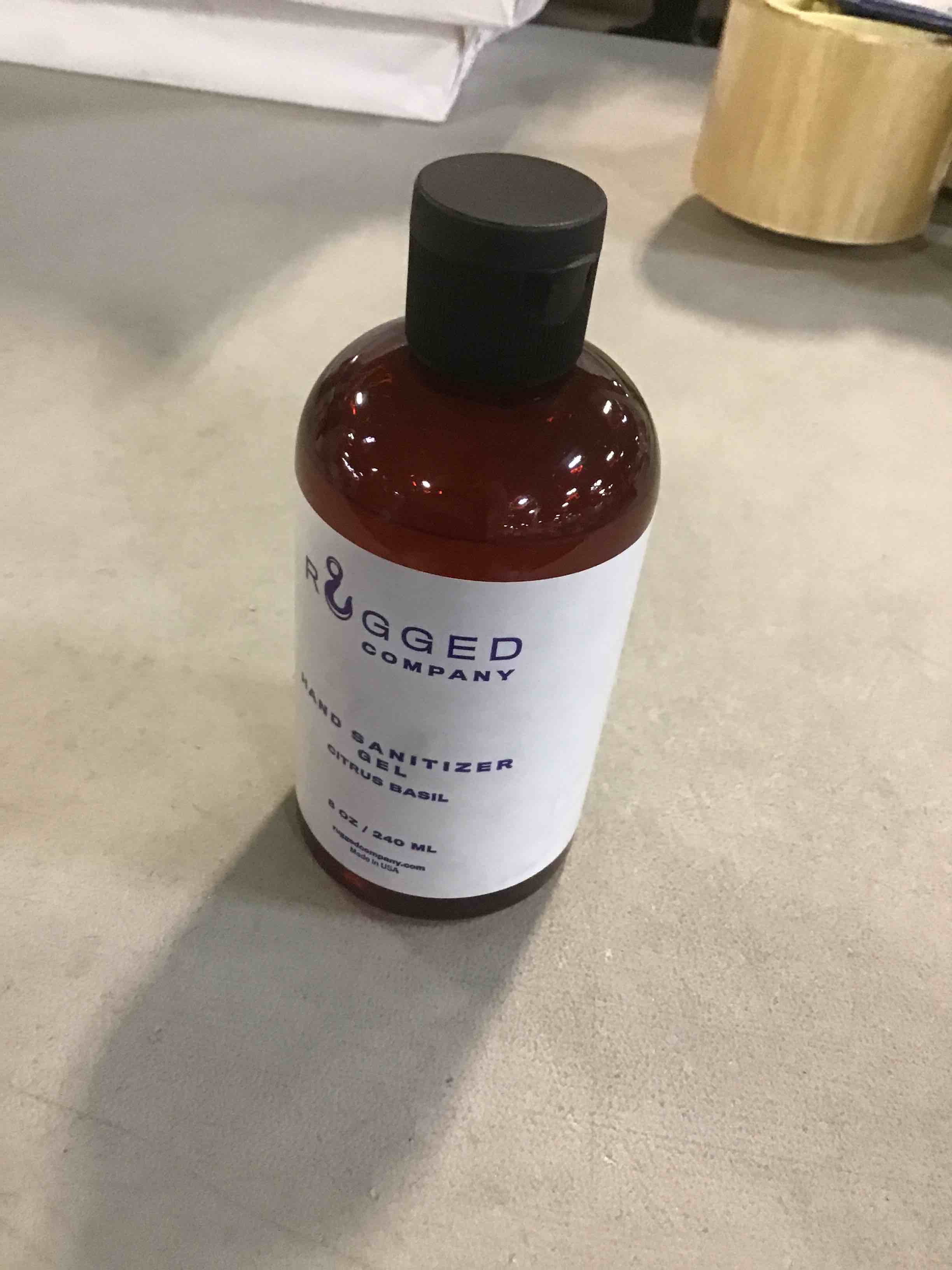 Rugged Hand sanitizer gel 8oz Citrus basil 