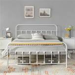 Kefair Full Size Bed Frame 12 Inch Mattress Foundation with Headboard and Footboard (White)