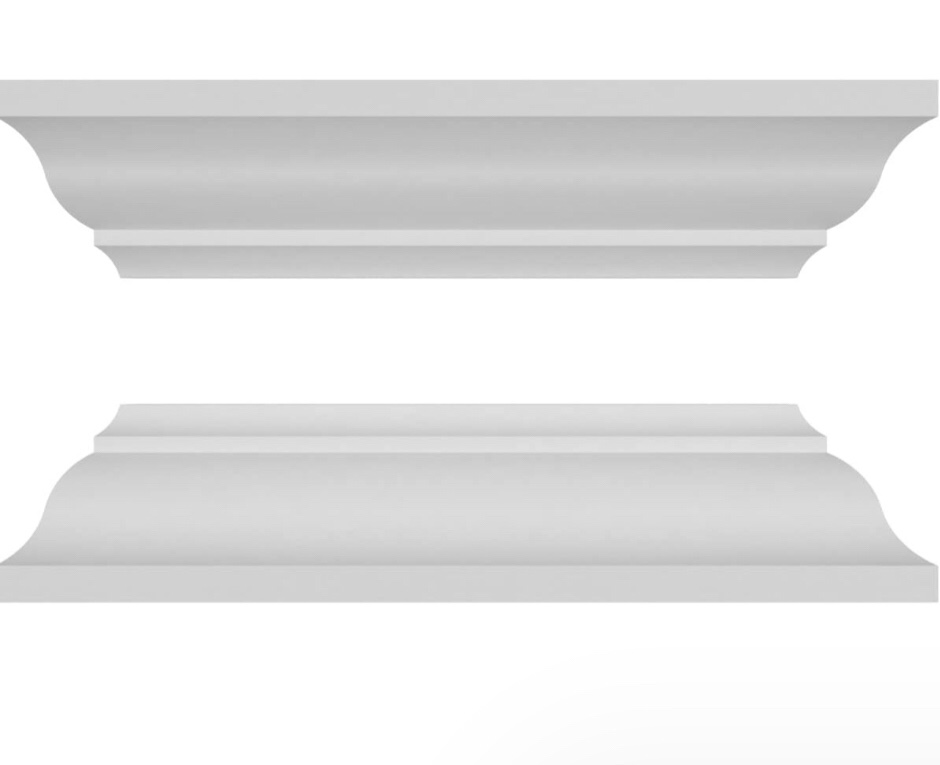 Ekena Millwork CC0810ENRCRCR Craftsman Classic Crown Base-4 Pieces