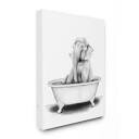 16”x 16” Canvas Wall Art, Elephant Sitting In a Bathtub