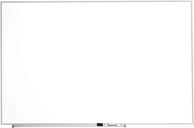 Quartet Matrix 4' x 2.5' Silver Aluminum Frame Magnetic Whiteboard