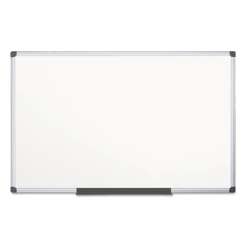 Melamine Dry Erase Board, 48 x 96, White Surface, Silver Aluminum Frame